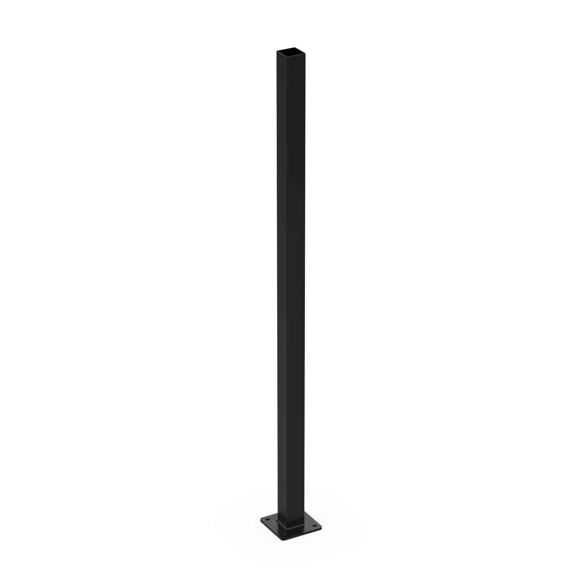 Fence Post 100 x 100 with 4 Hole Base Plate & Cap