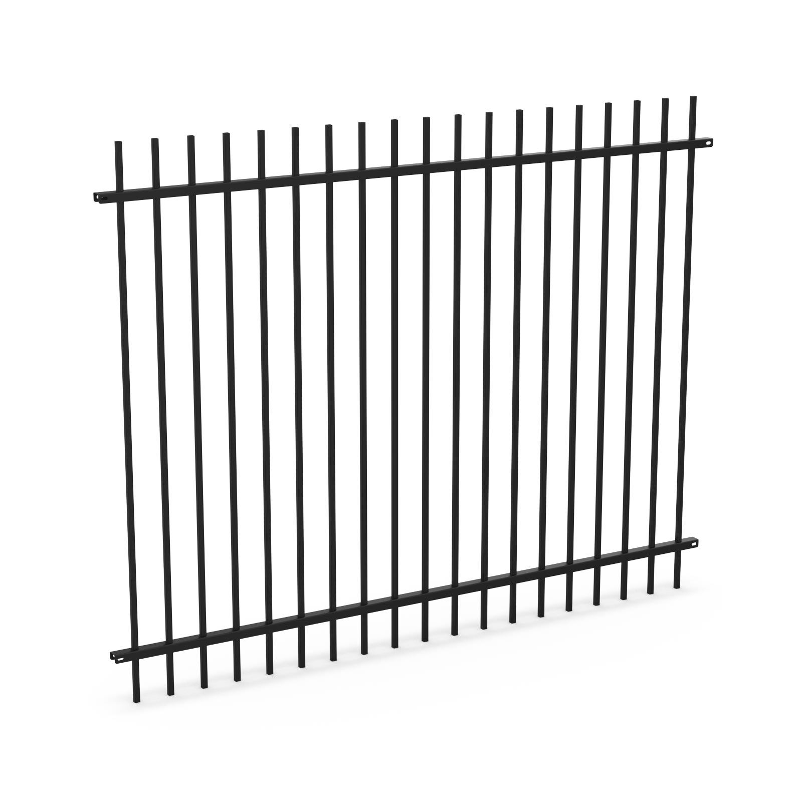 Fortress Extended Picket 2 Rail Versai 2 1800 x 2299 Panel Black Satin