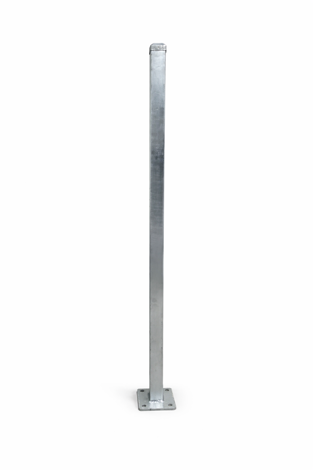 Gal Post 65 x 65 with 4 Hole Base Plate & Cap