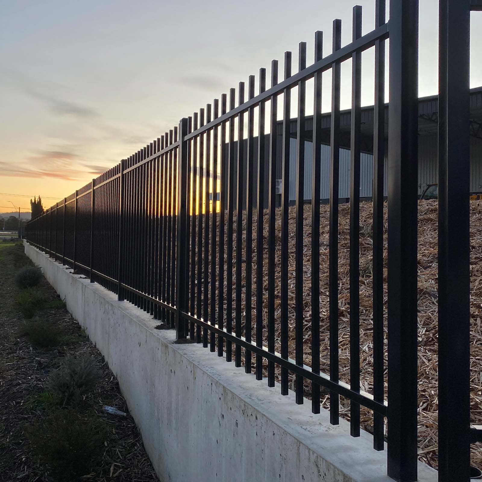 Black Industrial Fence Panels