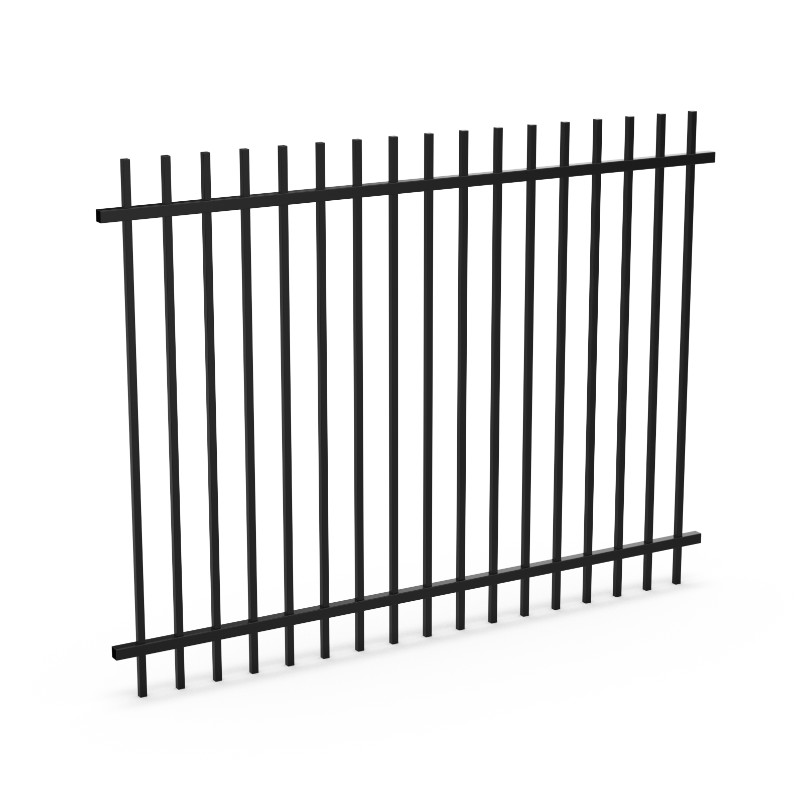 Raked Industrial Square Top Fence Panel