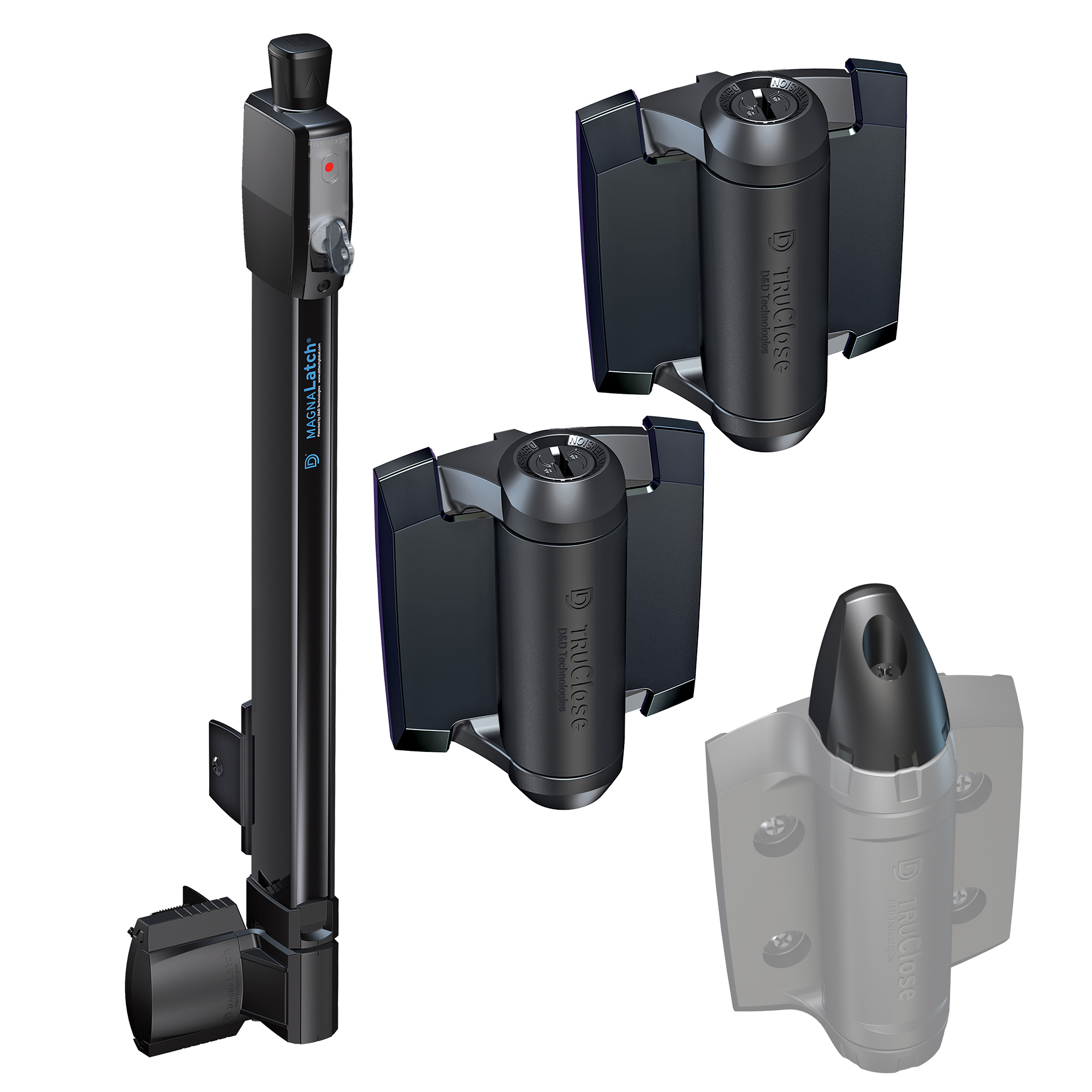 D&D Technologies MagnaLatch® Tubular Gate Hinge & Latch Kit